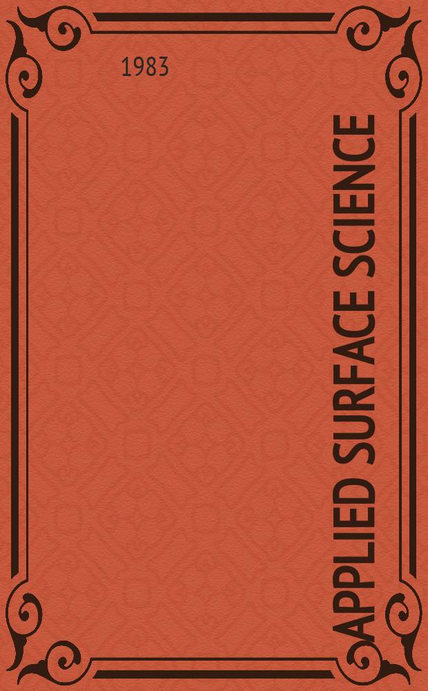 Applied surface science : A j. devoted to the properties of interfaces in relation to the synthesis a. behaviour of materials. Vol.16, №1/2 : Progress in cathode research