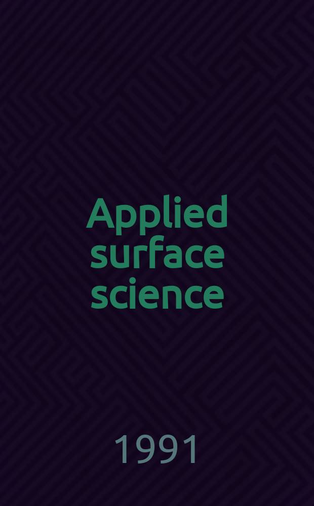 Applied surface science : A j. devoted to the properties of interfaces in relation to the synthesis a. behaviour of materials. Vol.50, №1/4 : Analytical techniques for the characterization of compound semiconductors