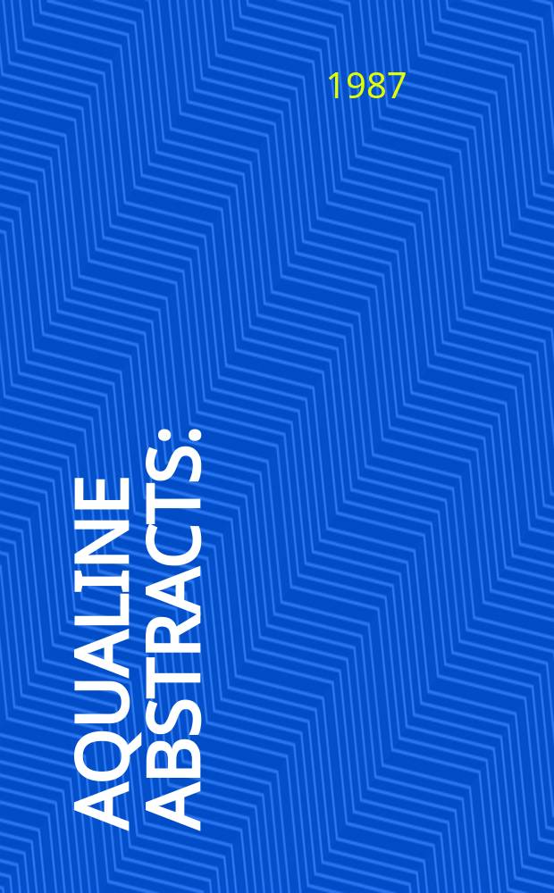 Aqualine abstracts : (Formerly WRC information) Publ. bi-weekly on behalf of the Water research centre. Vol.3, №22