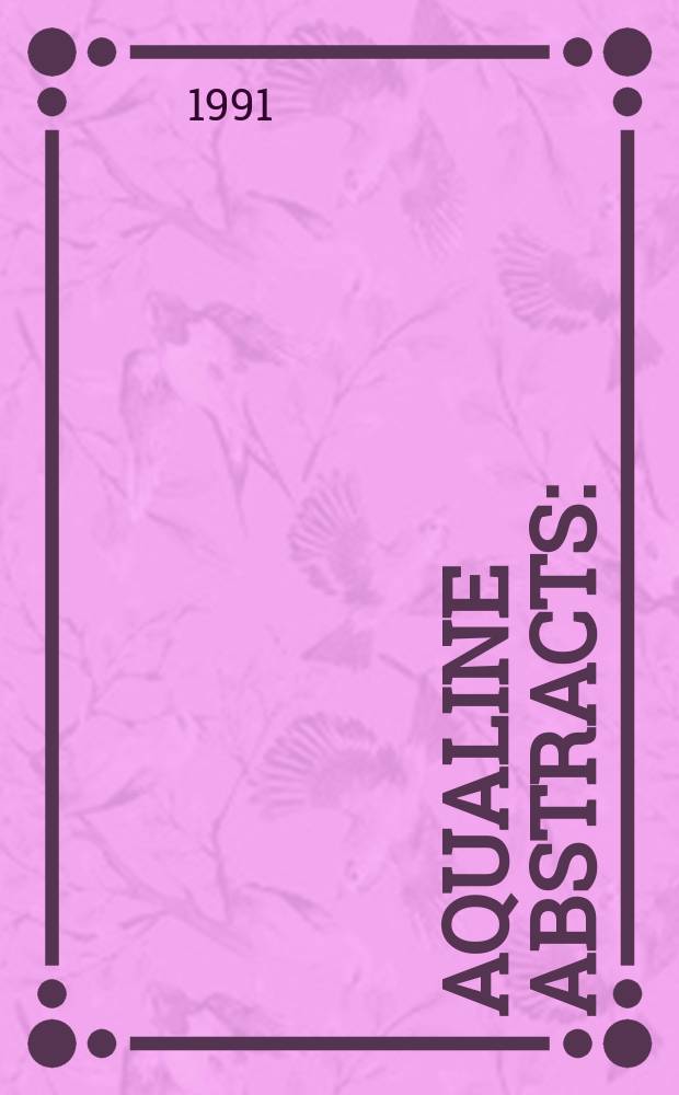 Aqualine abstracts : (Formerly WRC information) Publ. bi-weekly on behalf of the Water research centre. Vol.7, №4