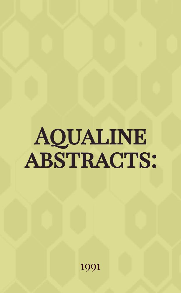 Aqualine abstracts : (Formerly WRC information) Publ. bi-weekly on behalf of the Water research centre. Vol.7, №2