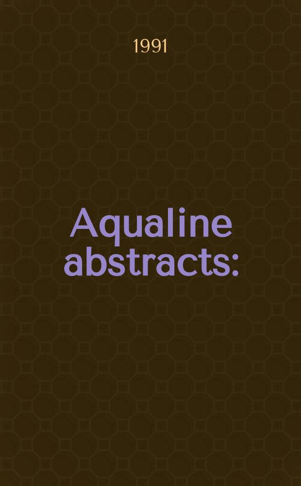 Aqualine abstracts : (Formerly WRC information) Publ. bi-weekly on behalf of the Water research centre. Vol.7, №11