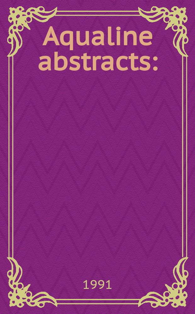 Aqualine abstracts : (Formerly WRC information) Publ. bi-weekly on behalf of the Water research centre. Vol.7, №19