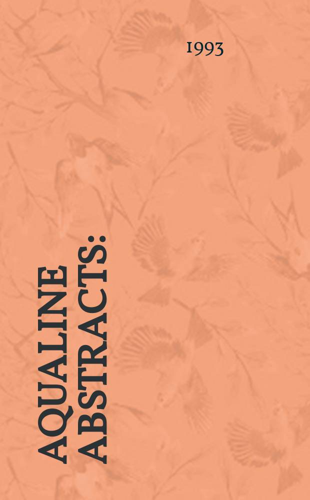 Aqualine abstracts : (Formerly WRC information) Publ. bi-weekly on behalf of the Water research centre. Vol.9, №12