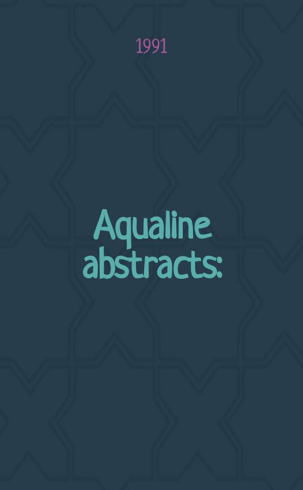 Aqualine abstracts : (Formerly WRC information) Publ. bi-weekly on behalf of the Water research centre. Vol.7, №26