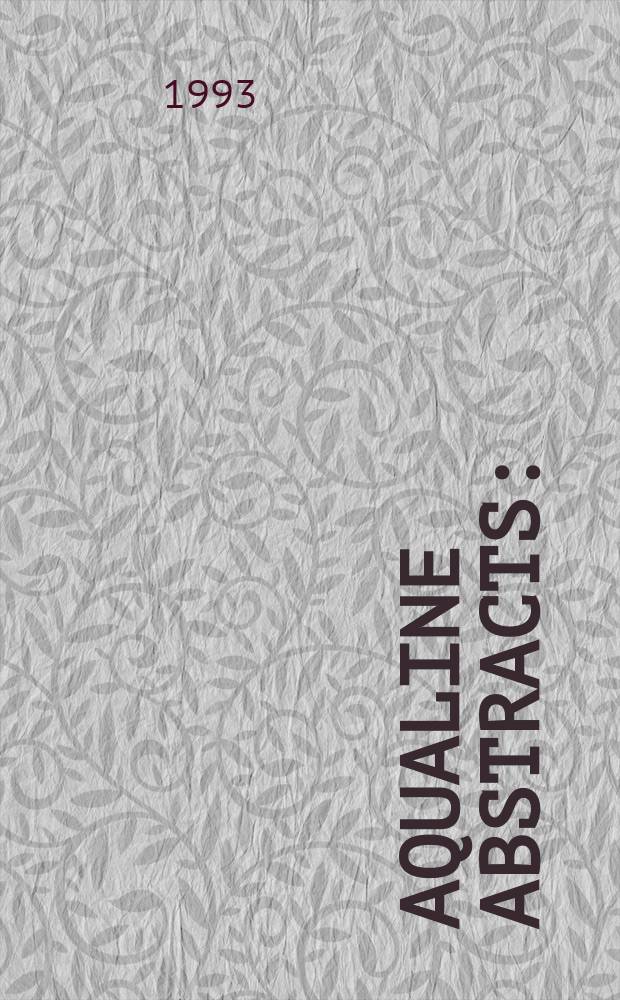 Aqualine abstracts : (Formerly WRC information) Publ. bi-weekly on behalf of the Water research centre. Vol.9, №9