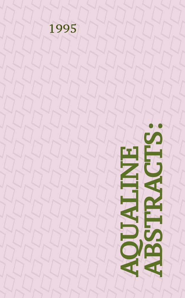 Aqualine abstracts : (Formerly WRC information) Publ. bi-weekly on behalf of the Water research centre. Vol.11, №11