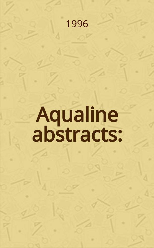 Aqualine abstracts : (Formerly WRC information) Publ. bi-weekly on behalf of the Water research centre. Vol.12, №8