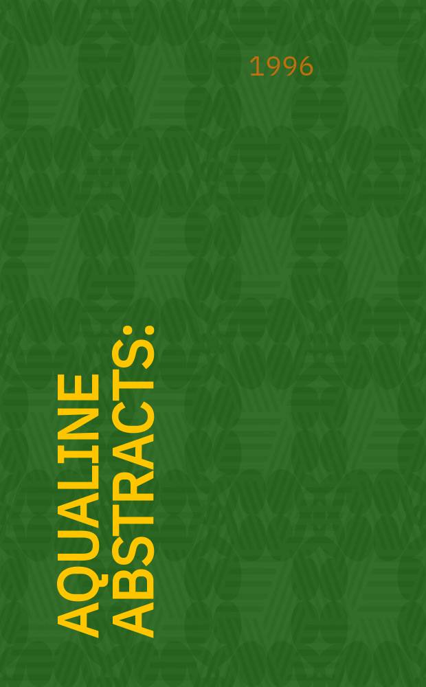 Aqualine abstracts : (Formerly WRC information) Publ. bi-weekly on behalf of the Water research centre. Vol.12, Указатель