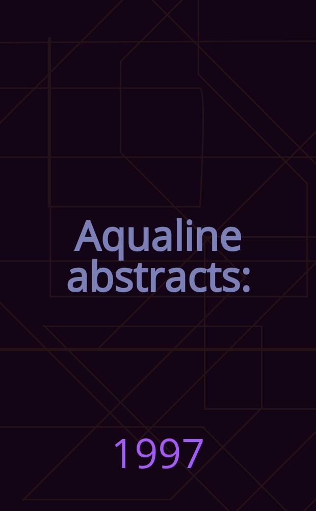 Aqualine abstracts : (Formerly WRC information) Publ. bi-weekly on behalf of the Water research centre. Vol.13, №2