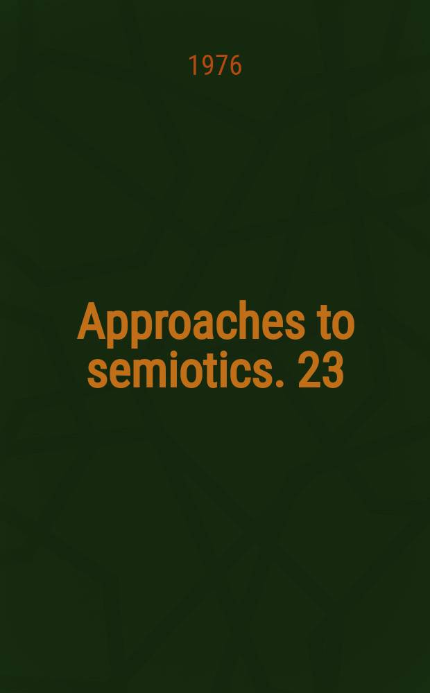 Approaches to semiotics. 23/1 : Speech surrogates: drum and whistle systems