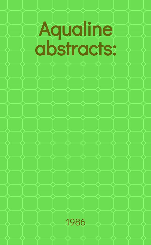 Aqualine abstracts : (Formerly WRC information) Publ. bi-weekly on behalf of the Water research centre. Vol.2, №14