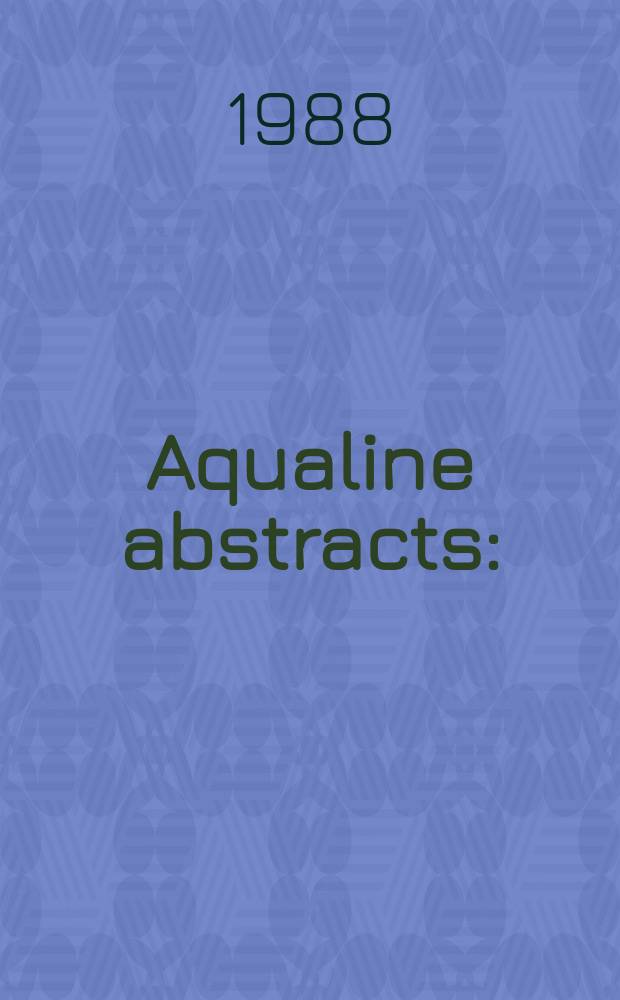 Aqualine abstracts : (Formerly WRC information) Publ. bi-weekly on behalf of the Water research centre. Vol.4, №17