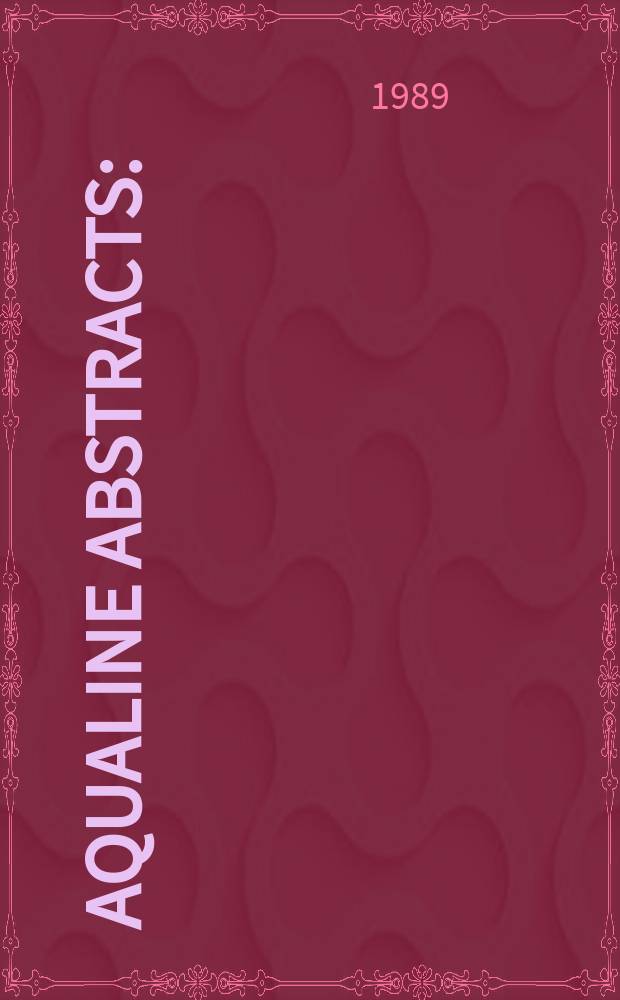 Aqualine abstracts : (Formerly WRC information) Publ. bi-weekly on behalf of the Water research centre. Vol.5, №22
