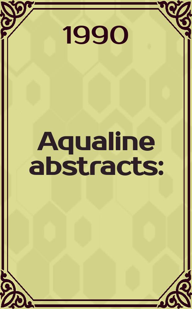 Aqualine abstracts : (Formerly WRC information) Publ. bi-weekly on behalf of the Water research centre. Vol.6, №11