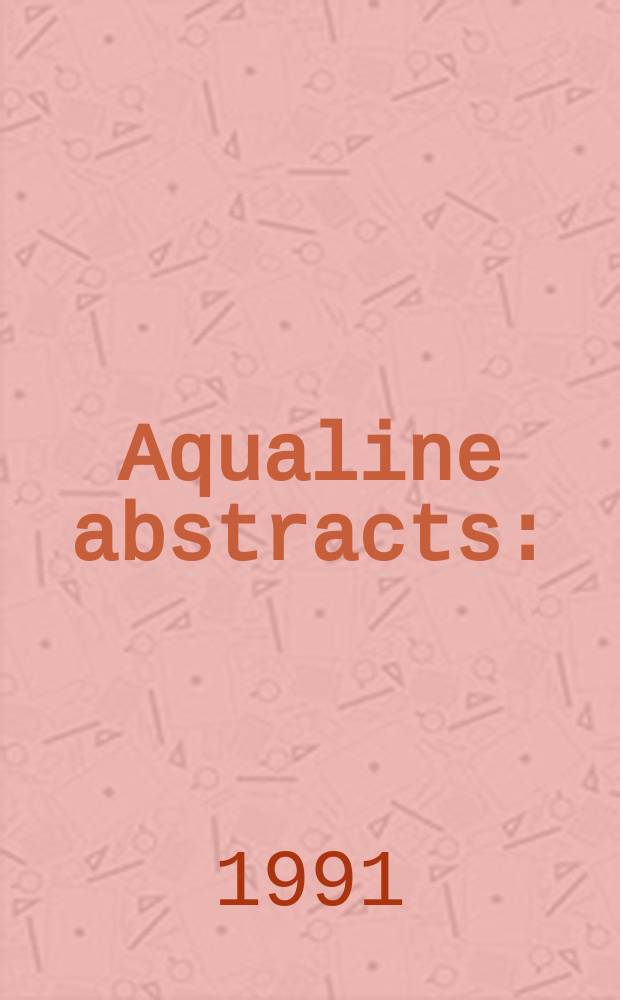 Aqualine abstracts : (Formerly WRC information) Publ. bi-weekly on behalf of the Water research centre. Vol.7, №1