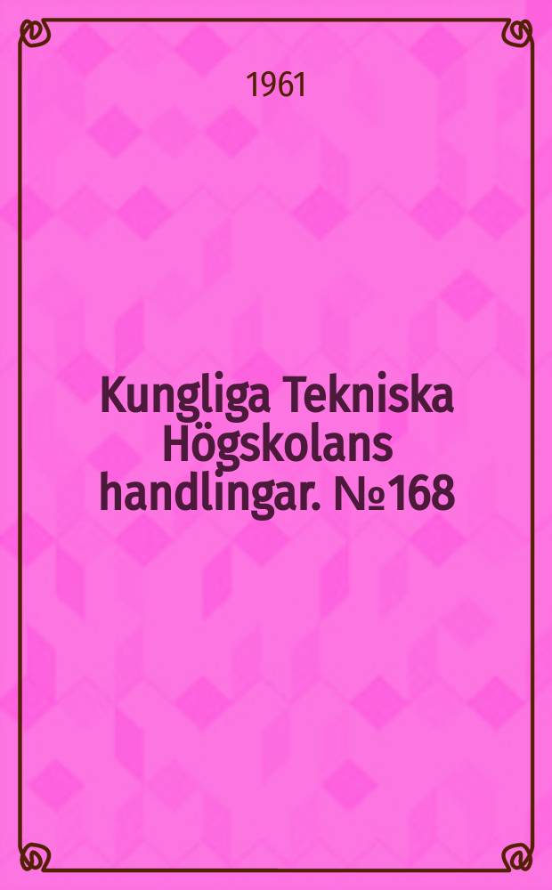 Kungliga Tekniska Högskolans handlingar. №168 : The stability of the downstream part of earth dams