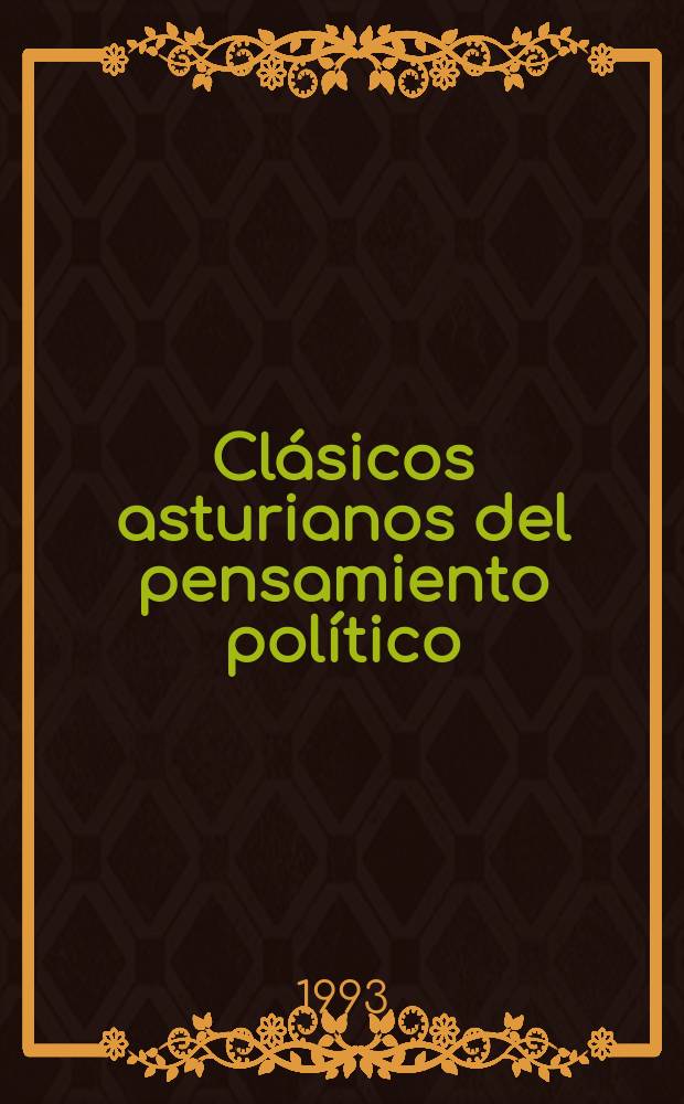 Clásicos asturianos del pensamiento político