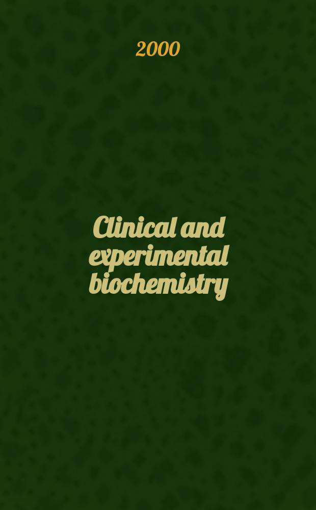 Clinical and experimental biochemistry : Current awareness from Excerpta med. Excerpta med. Sect.29. Vol.126, №1