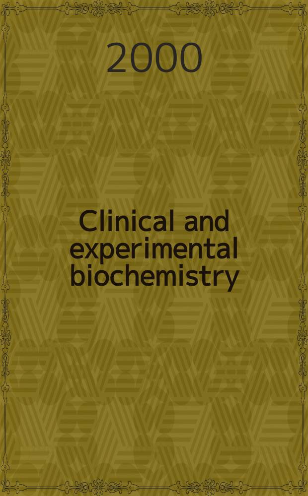 Clinical and experimental biochemistry : Current awareness from Excerpta med. Excerpta med. Sect.29. Vol.126, №6