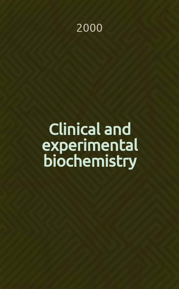 Clinical and experimental biochemistry : Current awareness from Excerpta med. Excerpta med. Sect.29. Vol.127, №8
