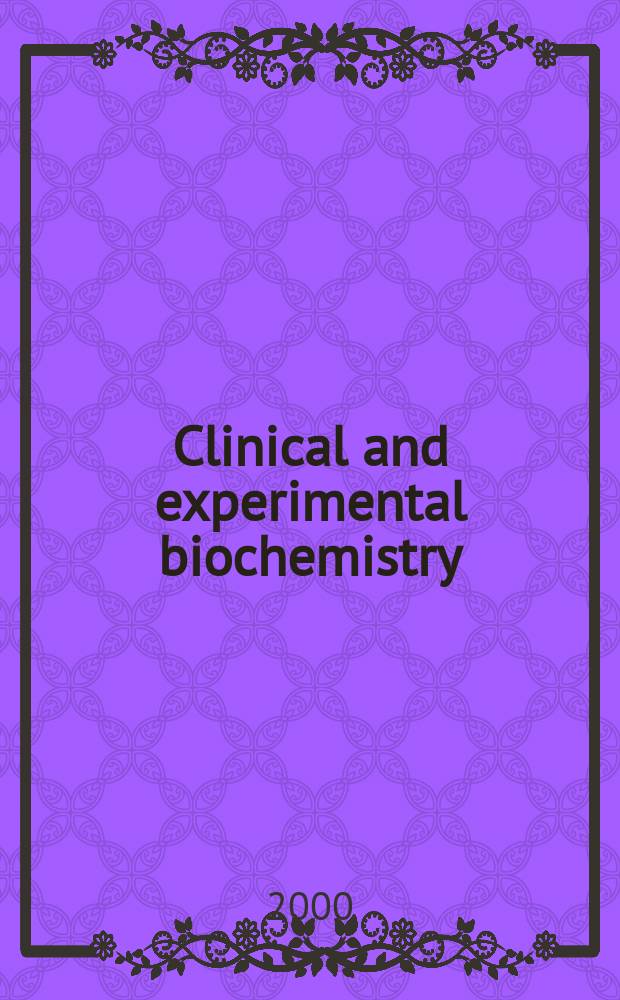 Clinical and experimental biochemistry : Current awareness from Excerpta med. Excerpta med. Sect.29. Vol.128, №3