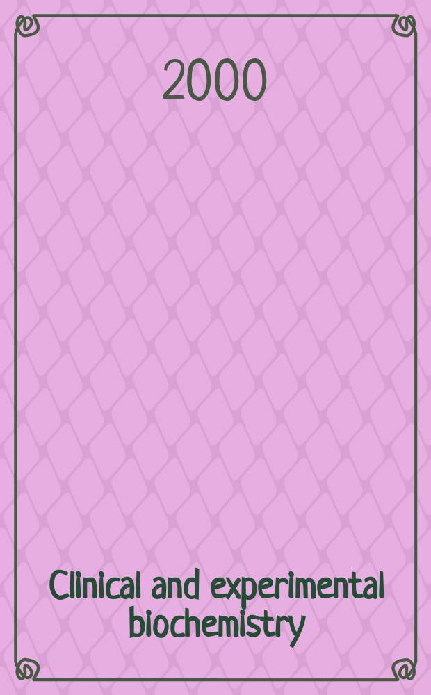 Clinical and experimental biochemistry : Current awareness from Excerpta med. Excerpta med. Sect.29. Vol.128, №10