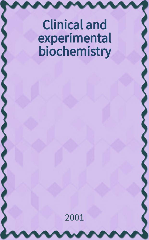 Clinical and experimental biochemistry : Current awareness from Excerpta med. Excerpta med. Sect.29. Vol.129, №2