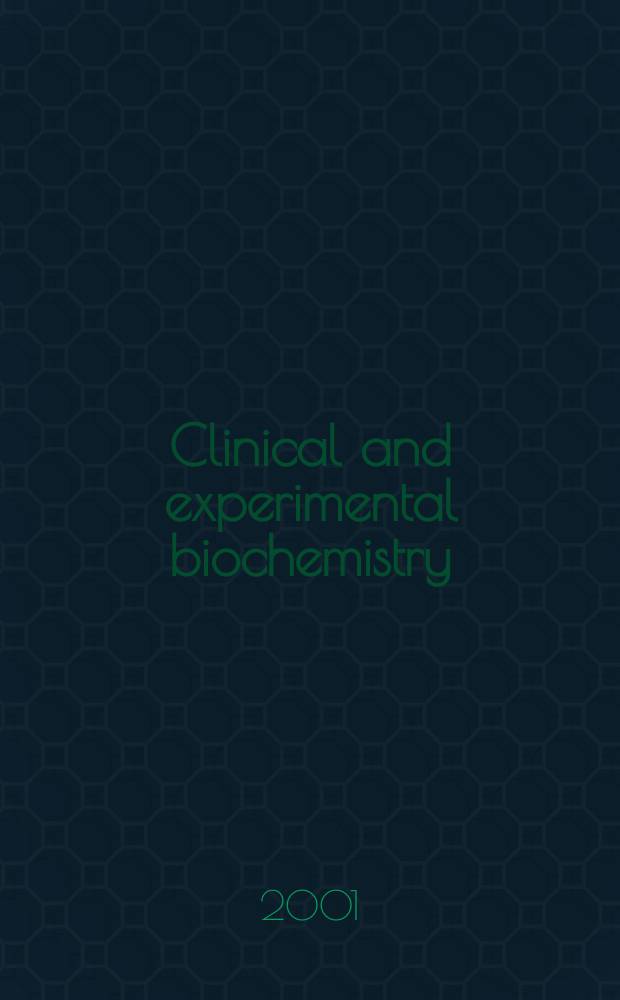 Clinical and experimental biochemistry : Current awareness from Excerpta med. Excerpta med. Sect.29. Vol.129, №8