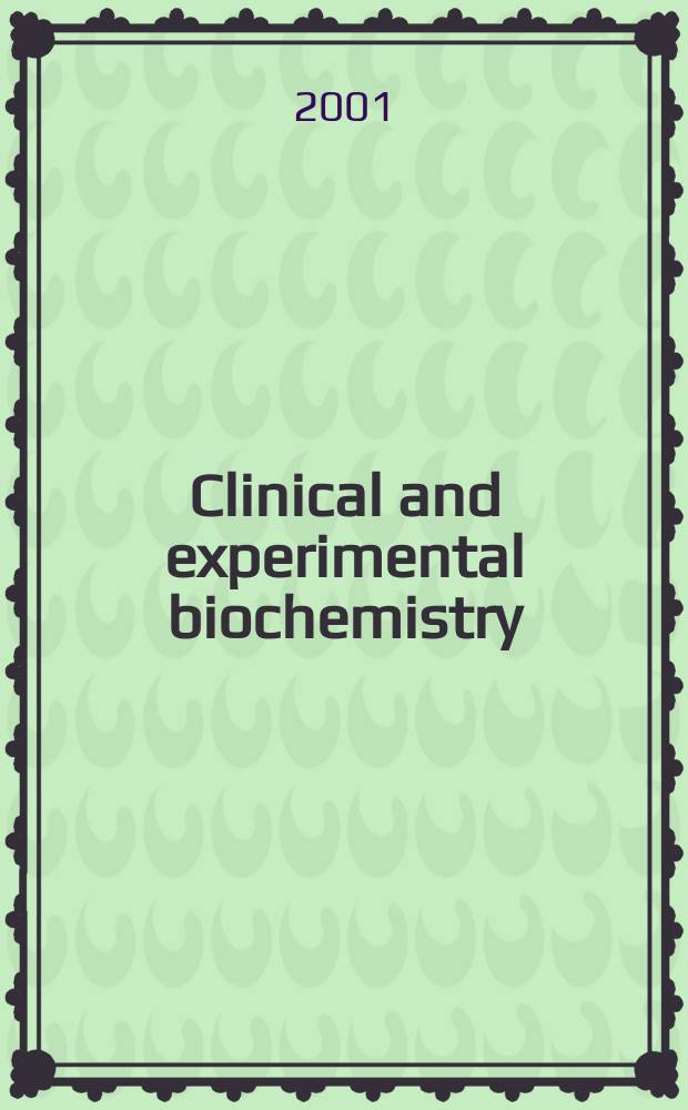 Clinical and experimental biochemistry : Current awareness from Excerpta med. Excerpta med. Sect.29. Vol.130, №10