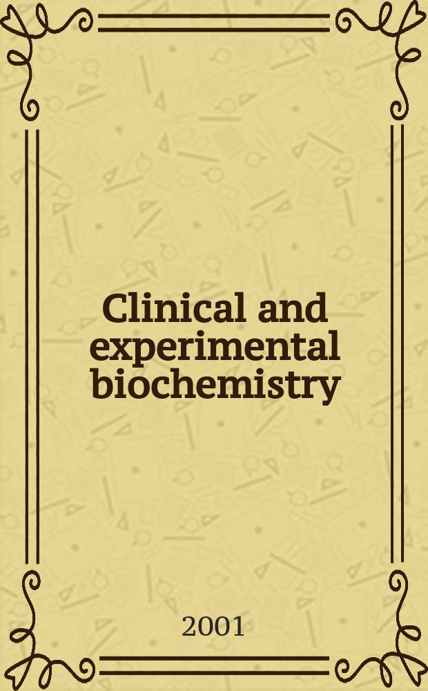 Clinical and experimental biochemistry : Current awareness from Excerpta med. Excerpta med. Sect.29. Vol.131, №1