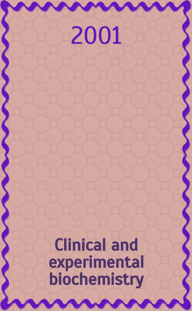 Clinical and experimental biochemistry : Current awareness from Excerpta med. Excerpta med. Sect.29. Vol.131, №5