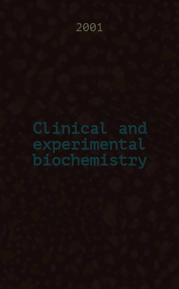 Clinical and experimental biochemistry : Current awareness from Excerpta med. Excerpta med. Sect.29. Vol.131, №10