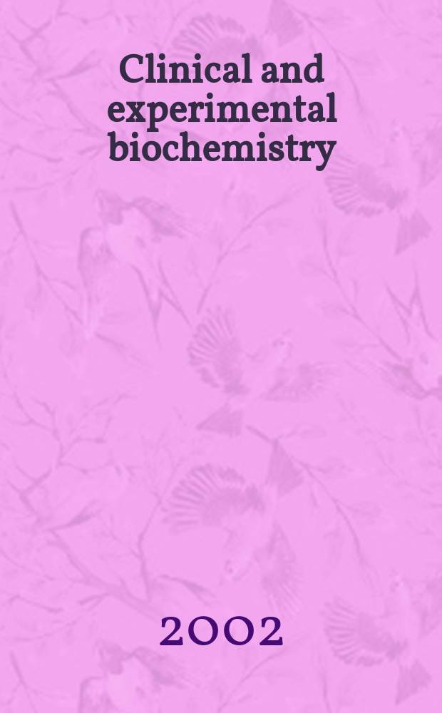 Clinical and experimental biochemistry : Current awareness from Excerpta med. Excerpta med. Sect.29. Vol.133, №6