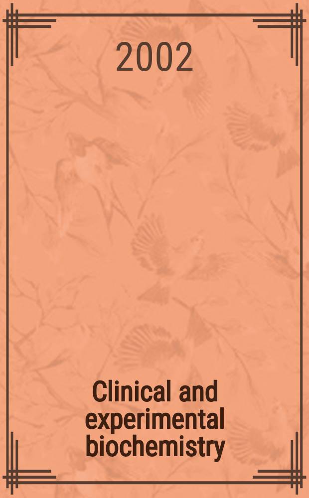 Clinical and experimental biochemistry : Current awareness from Excerpta med. Excerpta med. Sect.29. Vol.134, №5