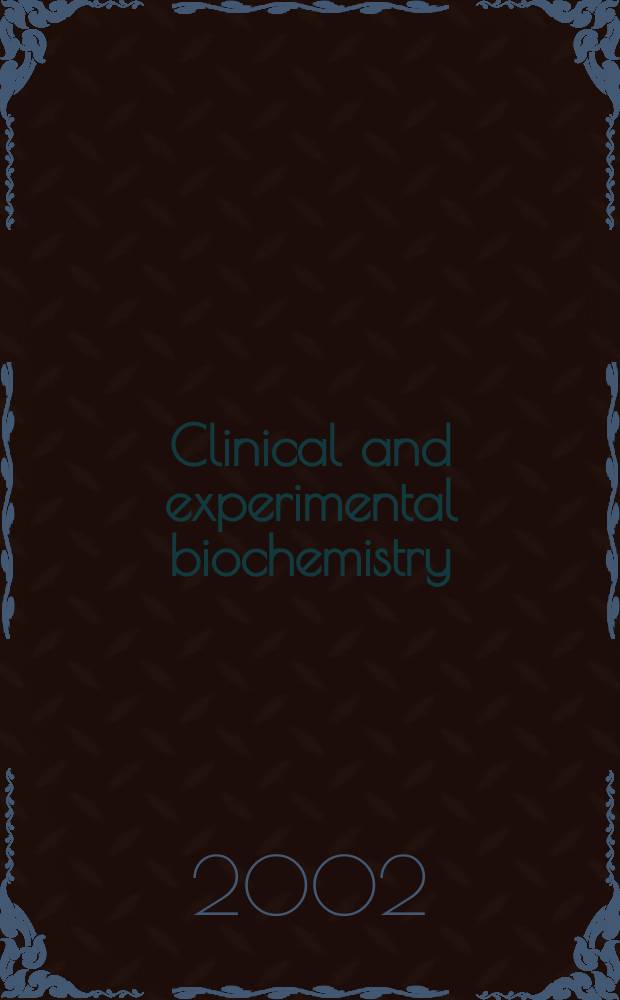 Clinical and experimental biochemistry : Current awareness from Excerpta med. Excerpta med. Sect.29. Vol.134, №7