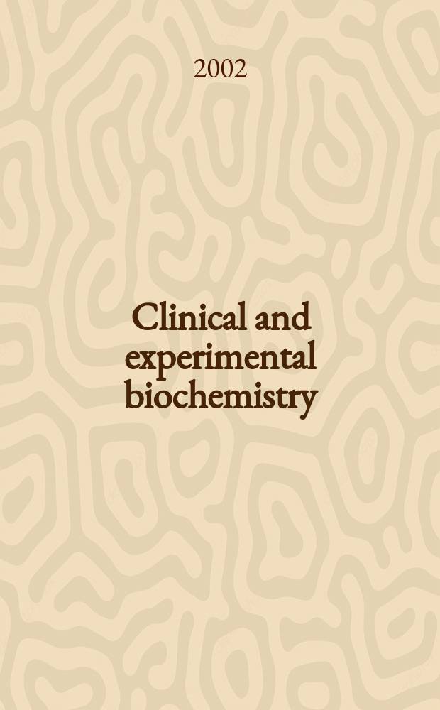 Clinical and experimental biochemistry : Current awareness from Excerpta med. Excerpta med. Sect.29. Vol.134, №10