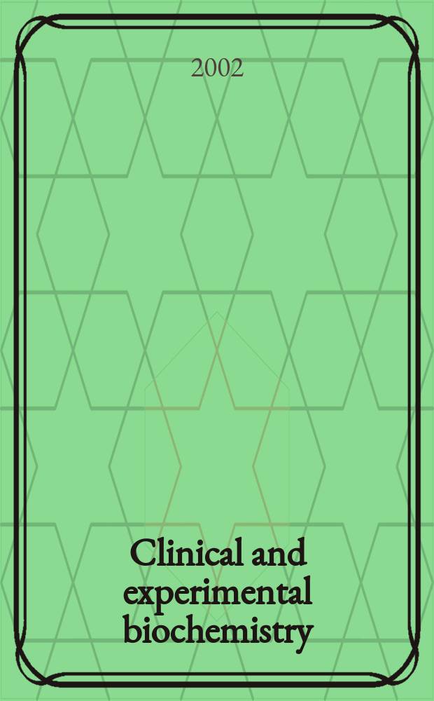 Clinical and experimental biochemistry : Current awareness from Excerpta med. Excerpta med. Sect.29. Vol.135, №2