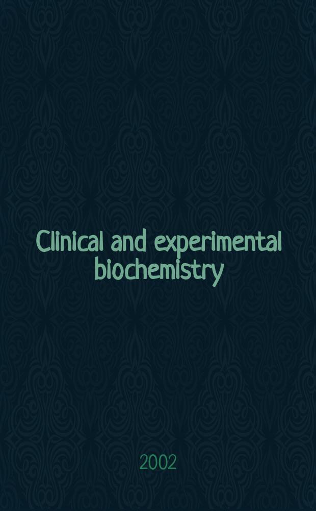 Clinical and experimental biochemistry : Current awareness from Excerpta med. Excerpta med. Sect.29. Vol.135, №6