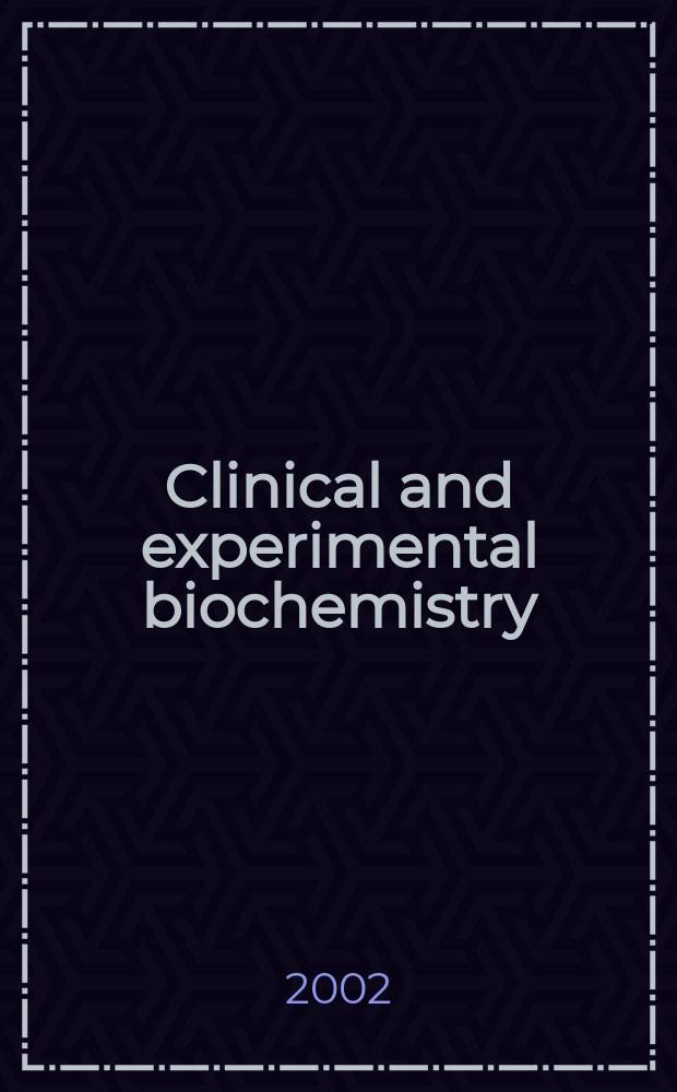 Clinical and experimental biochemistry : Current awareness from Excerpta med. Excerpta med. Sect.29. Vol.136, №5