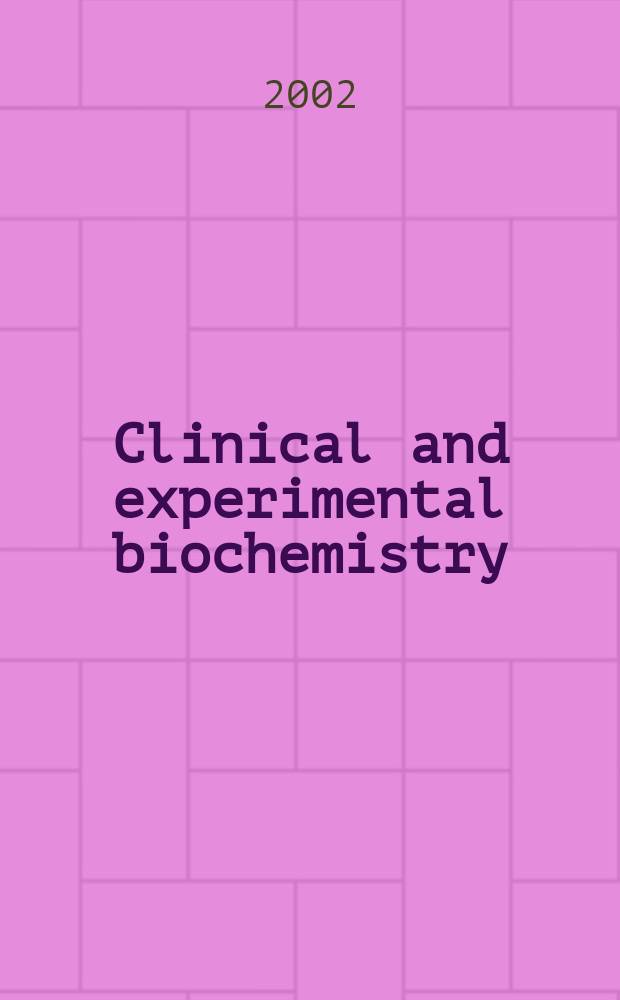 Clinical and experimental biochemistry : Current awareness from Excerpta med. Excerpta med. Sect.29. Vol.136, №9
