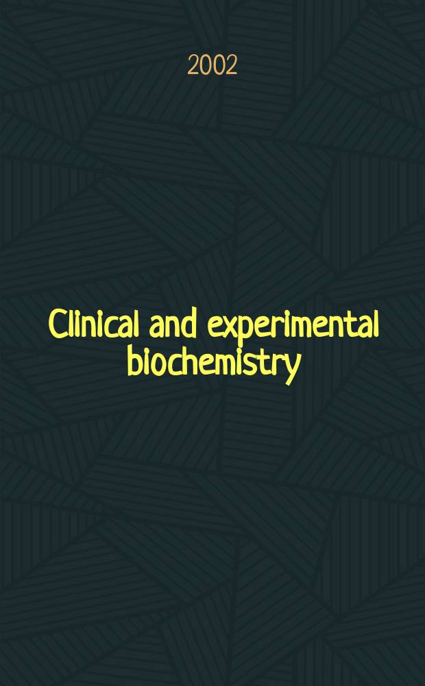 Clinical and experimental biochemistry : Current awareness from Excerpta med. Excerpta med. Sect.29. Vol.136, №10
