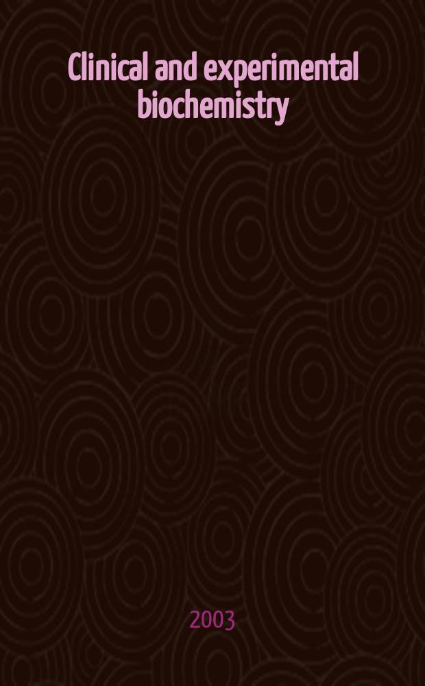 Clinical and experimental biochemistry : Current awareness from Excerpta med. Excerpta med. Sect.29. Vol.138, №6