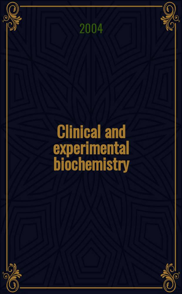 Clinical and experimental biochemistry : Current awareness from Excerpta med. Excerpta med. Sect.29. Vol.141, №8