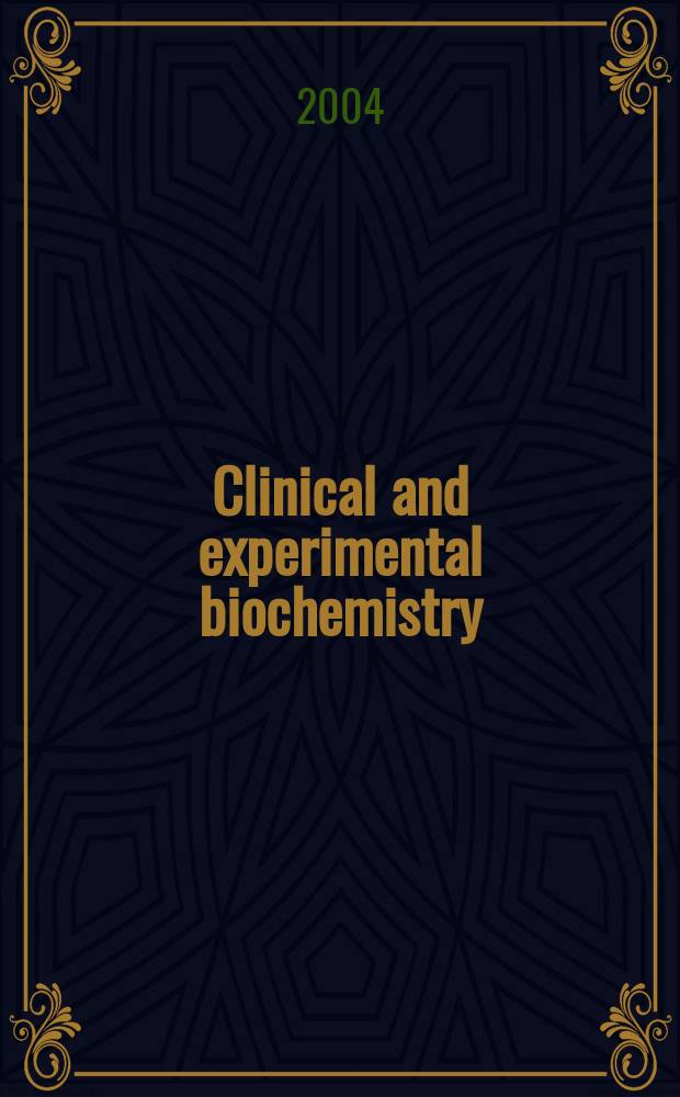 Clinical and experimental biochemistry : Current awareness from Excerpta med. Excerpta med. Sect.29. Vol.141, №8