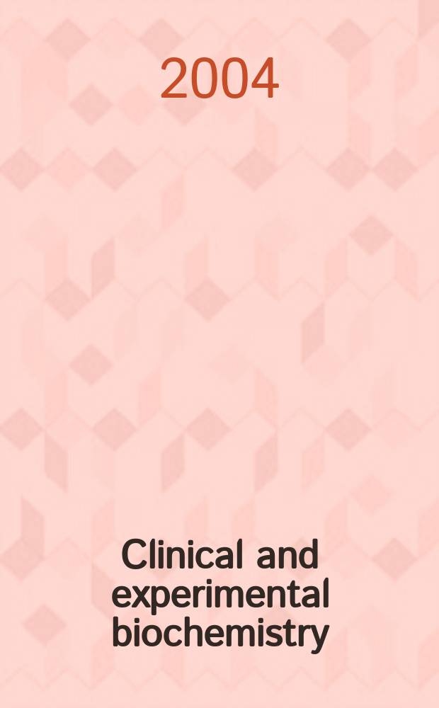 Clinical and experimental biochemistry : Current awareness from Excerpta med. Excerpta med. Sect.29. Vol.142, №10