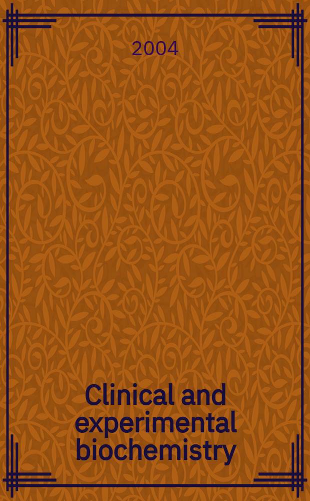 Clinical and experimental biochemistry : Current awareness from Excerpta med. Excerpta med. Sect.29. Vol.143, №1