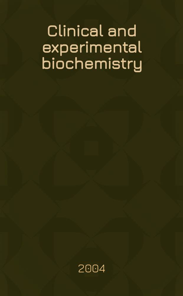 Clinical and experimental biochemistry : Current awareness from Excerpta med. Excerpta med. Sect.29. Vol.143, №10