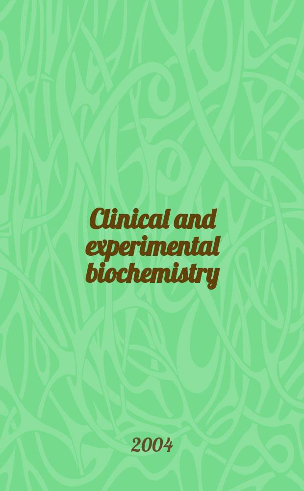 Clinical and experimental biochemistry : Current awareness from Excerpta med. Excerpta med. Sect.29. Vol.144, №8
