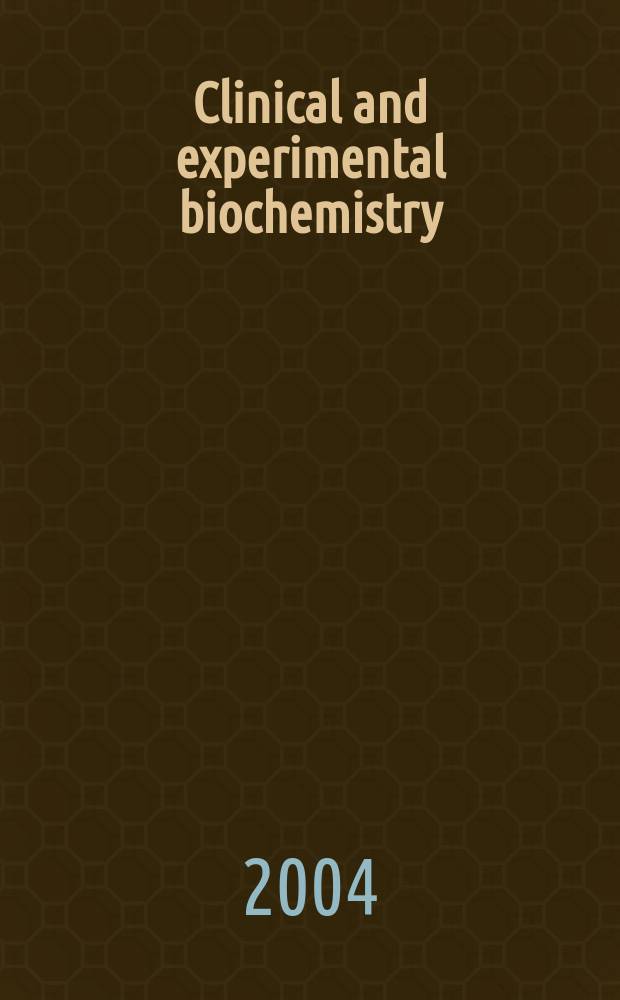 Clinical and experimental biochemistry : Current awareness from Excerpta med. Excerpta med. Sect.29. Vol.144, №9